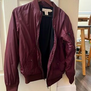 H&M maroon bomber sz:s